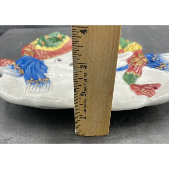 Fitz and Floyd Polar Bear Christmas Cookie Canape Plate 2063/27 With Box - Picture 7 of 7